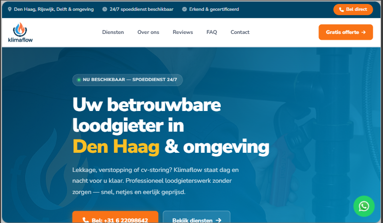 Klimaflow website screenshot